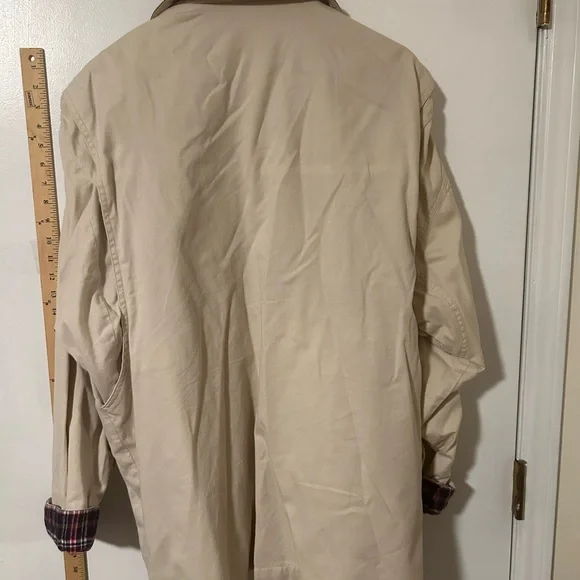 Faded Glory Tan Utility Jacket (barn jacket) with Brown Collar - Picture 4 of 4